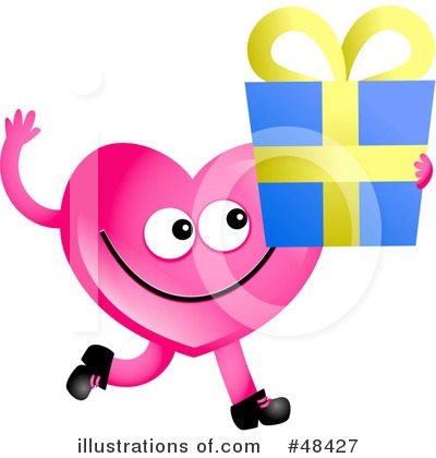 Royalty-Free (RF) Pink Heart Character Clipart Illustration by Prawny - Stock Sample #48427