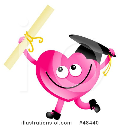 Royalty-Free (RF) Pink Heart Character Clipart Illustration by Prawny - Stock Sample #48440
