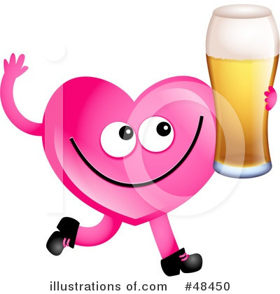 Royalty-Free (RF) Pink Heart Character Clipart Illustration by Prawny - Stock Sample #48450