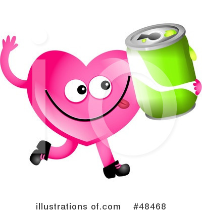 Royalty-Free (RF) Pink Heart Character Clipart Illustration by Prawny - Stock Sample #48468
