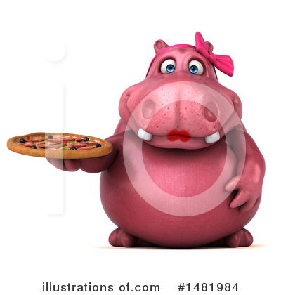 Pink Hippo Clipart #1481984 by Julos