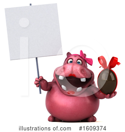 Royalty-Free (RF) Pink Hippo Clipart Illustration by Julos - Stock Sample #1609374