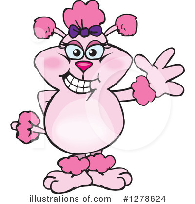 Pink Poodle Clipart #1278624 by Dennis Holmes Designs