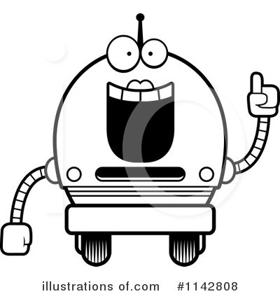 Royalty-Free (RF) Pink Robot Clipart Illustration by Cory Thoman - Stock Sample #1142808