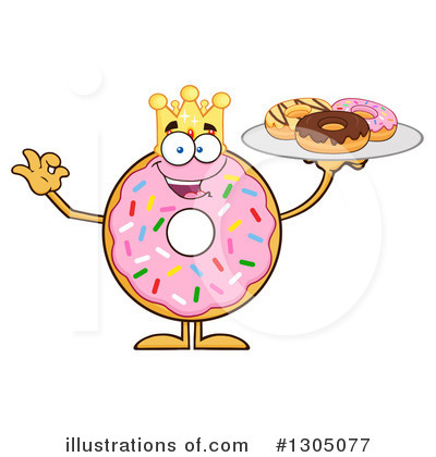 Pink Sprinkle Donut Clipart #1305077 by Hit Toon