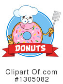 Pink Sprinkle Donut Clipart #1305082 by Hit Toon