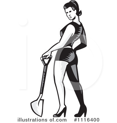 Royalty-Free (RF) Pinup Clipart Illustration by patrimonio - Stock Sample #1116400