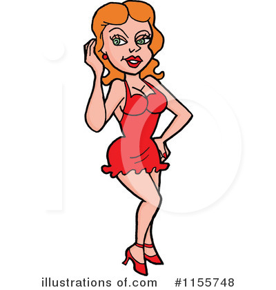 Royalty-Free (RF) Pinup Clipart Illustration by LaffToon - Stock Sample #1155748