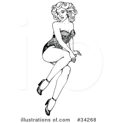 Royalty-Free (RF) Pinup Clipart Illustration by C Charley-Franzwa - Stock Sample #34268