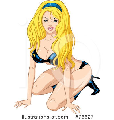 Royalty-Free (RF) Pinup Clipart Illustration by Lawrence Christmas Illustration - Stock Sample #76627