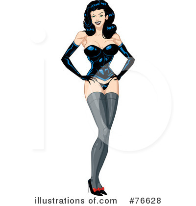 Royalty-Free (RF) Pinup Clipart Illustration by Lawrence Christmas Illustration - Stock Sample #76628