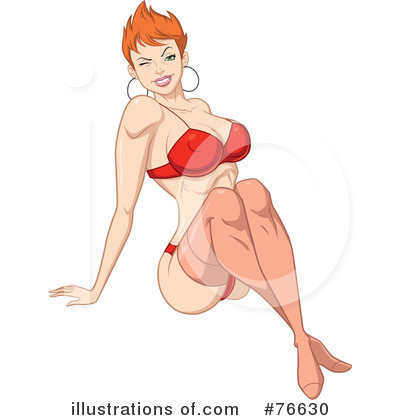 Royalty-Free (RF) Pinup Clipart Illustration by Lawrence Christmas Illustration - Stock Sample #76630