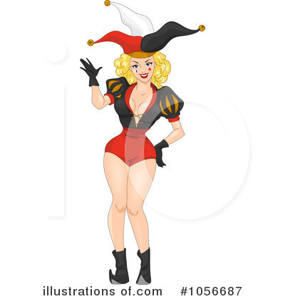 Royalty-Free (RF) Pinup Woman Clipart Illustration by BNP Design Studio - Stock Sample #1056687