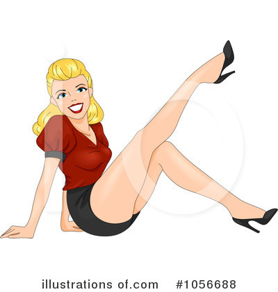 Royalty-Free (RF) Pinup Woman Clipart Illustration by BNP Design Studio - Stock Sample #1056688