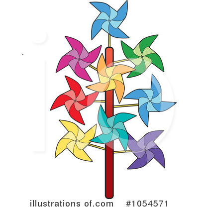Royalty-Free (RF) Pinwheel Clipart Illustration by Lal Perera - Stock Sample #1054571