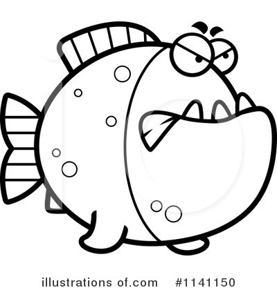 Royalty-Free (RF) Piranha Clipart Illustration by Cory Thoman - Stock Sample #1141150