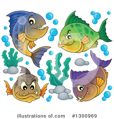 Piranha Clipart #1300969 by visekart