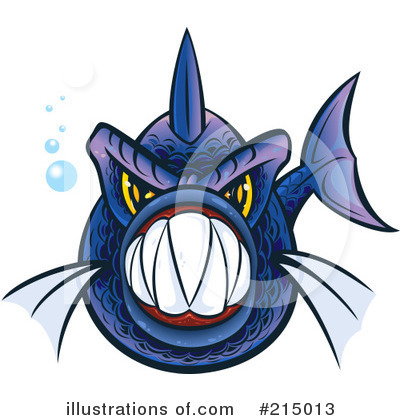 Royalty-Free (RF) Piranha Clipart Illustration by Paulo Resende - Stock Sample #215013