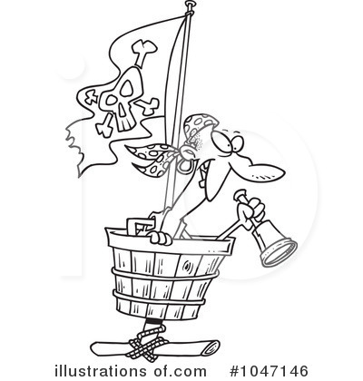 Royalty-Free (RF) Pirate Clipart Illustration by toonaday - Stock Sample #1047146