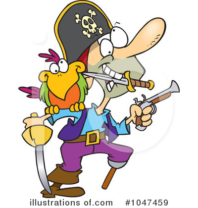 Royalty-Free (RF) Pirate Clipart Illustration by toonaday - Stock Sample #1047459
