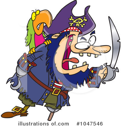Royalty-Free (RF) Pirate Clipart Illustration by toonaday - Stock Sample #1047546