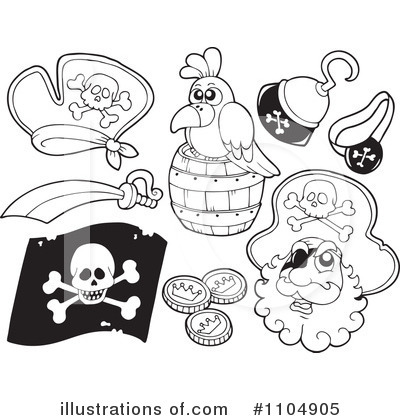 Royalty-Free (RF) Pirate Clipart Illustration by visekart - Stock Sample #1104905