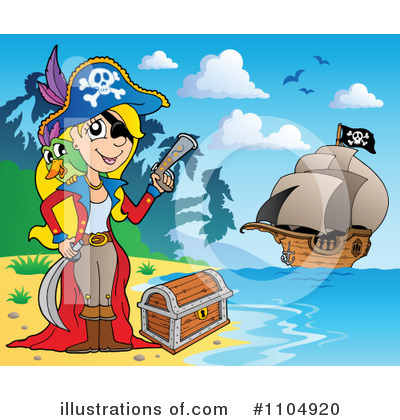 Royalty-Free (RF) Pirate Clipart Illustration by visekart - Stock Sample #1104920