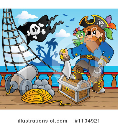 Royalty-Free (RF) Pirate Clipart Illustration by visekart - Stock Sample #1104921