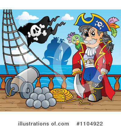 Royalty-Free (RF) Pirate Clipart Illustration by visekart - Stock Sample #1104922