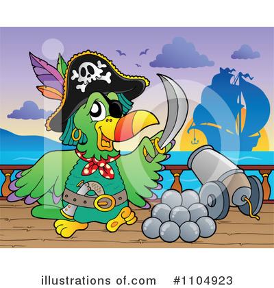 Royalty-Free (RF) Pirate Clipart Illustration by visekart - Stock Sample #1104923