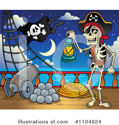 Royalty-Free (RF) Pirate Clipart Illustration by visekart - Stock Sample #1104924