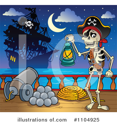 Royalty-Free (RF) Pirate Clipart Illustration by visekart - Stock Sample #1104925