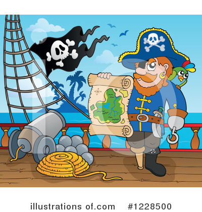 Royalty-Free (RF) Pirate Clipart Illustration by visekart - Stock Sample #1228500