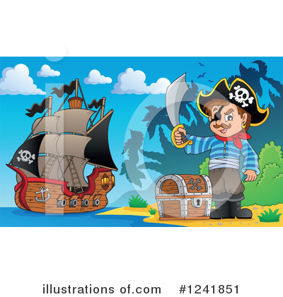 Royalty-Free (RF) Pirate Clipart Illustration by visekart - Stock Sample #1241851