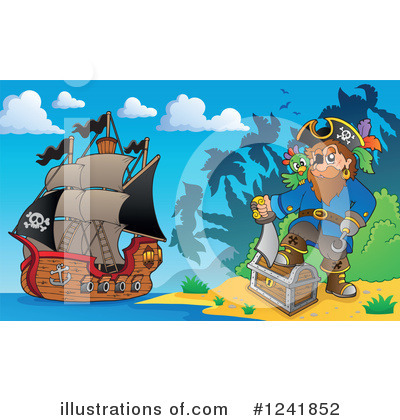 Royalty-Free (RF) Pirate Clipart Illustration by visekart - Stock Sample #1241852