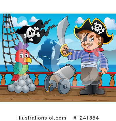 Royalty-Free (RF) Pirate Clipart Illustration by visekart - Stock Sample #1241854