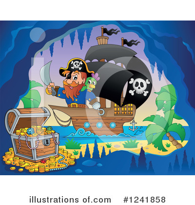 Royalty-Free (RF) Pirate Clipart Illustration by visekart - Stock Sample #1241858