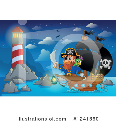 Royalty-Free (RF) Pirate Clipart Illustration by visekart - Stock Sample #1241860