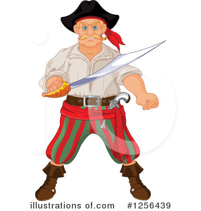 Royalty-Free (RF) Pirate Clipart Illustration by Pushkin - Stock Sample #1256439