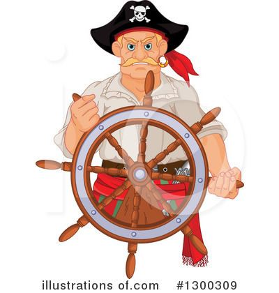 Royalty-Free (RF) Pirate Clipart Illustration by Pushkin - Stock Sample #1300309
