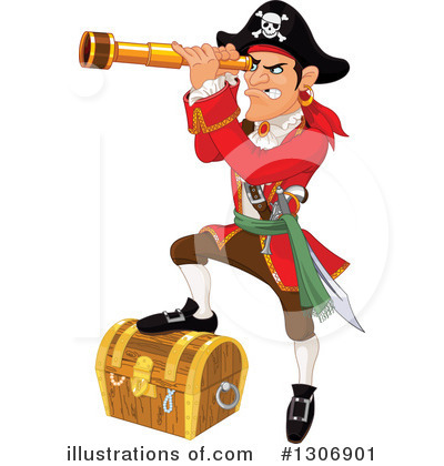 Royalty-Free (RF) Pirate Clipart Illustration by Pushkin - Stock Sample #1306901
