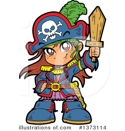 Royalty-Free (RF) Pirate Clipart Illustration by Clip Art Mascots - Stock Sample #1373114