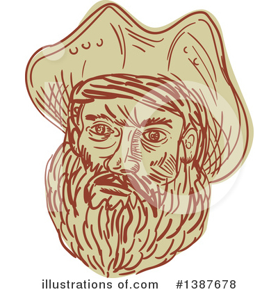 Royalty-Free (RF) Pirate Clipart Illustration by patrimonio - Stock Sample #1387678