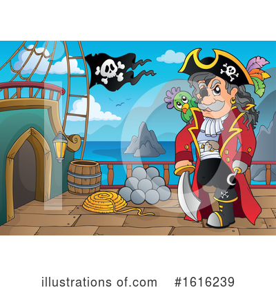 Royalty-Free (RF) Pirate Clipart Illustration by visekart - Stock Sample #1616239