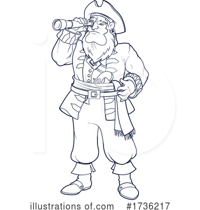 Royalty-Free (RF) Pirate Clipart Illustration by Pushkin - Stock Sample #1736217