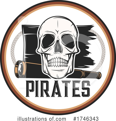 Pirate Flag Clipart #1746343 by Vector Tradition SM