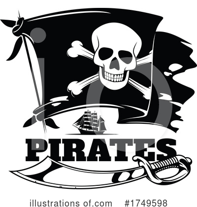 Pirate Flag Clipart #1749598 by Vector Tradition SM
