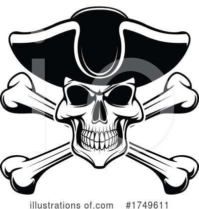Skull And Crossbones Clipart #1749611 by Vector Tradition SM