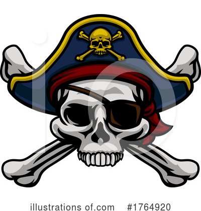 Pirate Skull Clipart #1764920 by AtStockIllustration