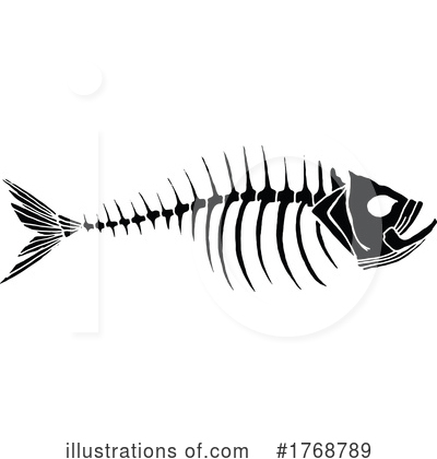 Fish Skeleton Clipart #1768789 by Vector Tradition SM